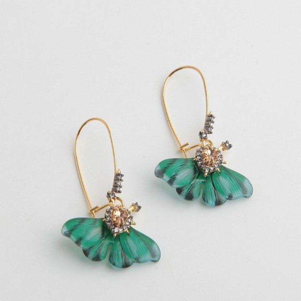 Alexis Bittar Resin Color Butterfly Earrings